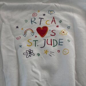 ST. JUDE Charity White Children Women's Multicolor Crewneck Xlarge Sweatshirt